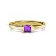 2 - Jemima Princess Cut Amethyst Solitaire Engagement Ring 
