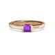 2 - Jemima Princess Cut Amethyst Solitaire Engagement Ring 