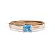 2 - Jemima Princess Cut Blue Topaz Solitaire Engagement Ring 