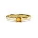 2 - Jemima Princess Cut Citrine Solitaire Engagement Ring 
