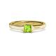 2 - Jemima Princess Cut Peridot Solitaire Engagement Ring 