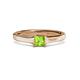 2 - Jemima Princess Cut Peridot Solitaire Engagement Ring 