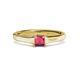 2 - Jemima Princess Cut Rhodolite Garnet Solitaire Engagement Ring 