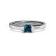 2 - Jemima Princess Cut Blue Diamond Solitaire Engagement Ring 