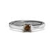 2 - Jemima Princess Cut Smoky Quartz Solitaire Engagement Ring 