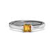 2 - Jemima Princess Cut Citrine Solitaire Engagement Ring 