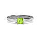 2 - Jemima Princess Cut Peridot Solitaire Engagement Ring 