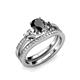 3 - Milgrain Work Bridal Set Ring 