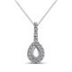1 - Quy Semi Mount Teardrop Halo Pendant 