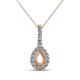 1 - Quy Semi Mount Teardrop Halo Pendant 