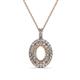 1 - Calice Semi Mount Double Halo Pendant 