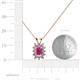 5 - Xuan Pink Sapphire and Diamond Halo Pendant 