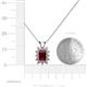 5 - Xuan Ruby and Diamond Halo Pendant 