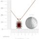 5 - Xuan Ruby and Diamond Halo Pendant 