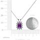 5 - Xuan Amethyst and Diamond Halo Pendant 