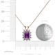 5 - Xuan Amethyst and Diamond Halo Pendant 