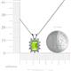 5 - Xuan Peridot and Diamond Halo Pendant 
