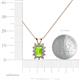 5 - Xuan Peridot and Diamond Halo Pendant 