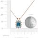 5 - Xuan London Blue Topaz and Diamond Halo Pendant 