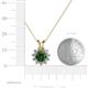 4 - Megan Diamond and Lab Created Alexandrite Floral Halo Pendant 