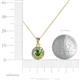 4 - Aazia Green Garnet and Diamond Circle Halo Pendant 