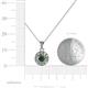 4 - Aazia Diamond and Lab Created Alexandrite Circle Halo Pendant 