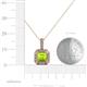 4 - Kiani Peridot and Diamond Halo Pendant 