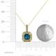 4 - Kiani Blue and White Diamond Halo Pendant 