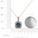 4 - Kiani Blue and White Diamond Halo Pendant 