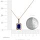 4 - Lilian Blue Sapphire and Diamond Halo Pendant 