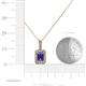 4 - Lilian Iolite and Diamond Halo Pendant 