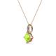 3 - Aurel Peridot and Diamond Pendant 