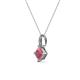 3 - Aurel Rhodolite Garnet and Diamond Pendant 