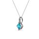 3 - Aurel London Blue Topaz and Diamond Pendant 