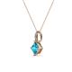 3 - Aurel London Blue Topaz and Diamond Pendant 