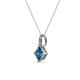 3 - Aurel Blue and White Diamond Pendant 
