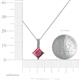 5 - Aurel Rhodolite Garnet and Diamond Pendant 