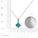 5 - Aurel London Blue Topaz and Diamond Pendant 