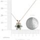 5 - Akina Diamond and Lab Created Alexandrite Floral Halo Pendant 