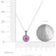 4 - Astera Pink Sapphire and Diamond Circle Halo Pendant 