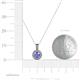 4 - Astera Tanzanite and Diamond Circle Halo Pendant 