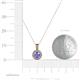 4 - Astera Tanzanite and Diamond Circle Halo Pendant 