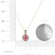 4 - Astera Pink Tourmaline and Diamond Circle Halo Pendant 