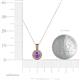 4 - Astera Amethyst and Diamond Circle Halo Pendant 