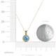 4 - Astera Blue Topaz and Diamond Circle Halo Pendant 