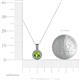 4 - Astera Peridot and Diamond Circle Halo Pendant 