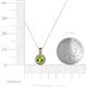 4 - Astera Peridot and Diamond Circle Halo Pendant 