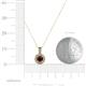 4 - Astera Red Garnet and Diamond Circle Halo Pendant 
