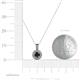 4 - Astera Black and White Diamond Circle Halo Pendant 