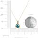 4 - Astera London Blue Topaz and Diamond Circle Halo Pendant 